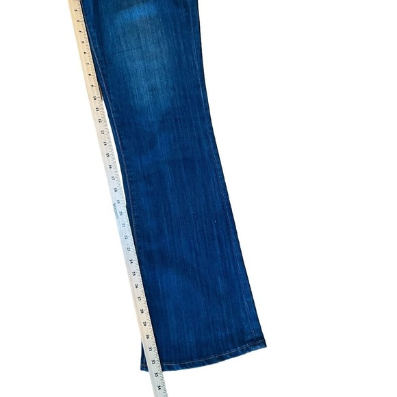 Seven 7 Jeans Women's SZ 29 Blue Denim Crystal Bootcut Leg Dark Wash Low Rise - Picture 4 of 6